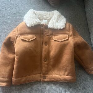 H&M Tan Cream Sherpa Toddler Coat